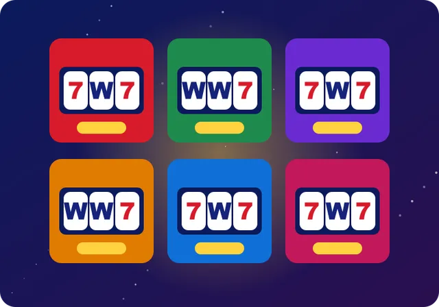 Wonaco Casino lobby illustration with six pokie tiles and reels Wonaco Casino lobby illustration with six pokie tiles and reels